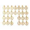 Natural Shell Heart with Initial Letter Pendants STAS-I353-03G-1