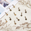 4 Sets 12 Constellations Flat Round Alloy Pendants Decoration HJEW-FH0001-37-5
