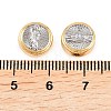 Two Tone Brass Beads KK-C162-088A-GP-4