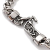 304 Stainless Steel Viking Motorcycle Link Chain Bracelets for Men BJEW-B096-39AS-2