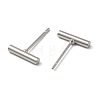 Brass Stud Earrings for Women Men KK-C028-23P-2