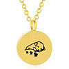 Flat Round with Dog Pendant Necklace PW-WG45E97-03-1