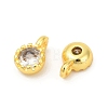 Brass Pave Cubic Zirconia Pendants KK-H204-03G-01-2