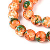 Spray Painted Synthetic Turquoise Beads Strands G-N352-25A-01-3