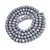 Electroplate Opaque Solid Color Glass Beads Strands LS-EGLA-A044-P4mm-L10-3