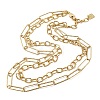 6MM Brass Double Layer Mixed Chain Necklaces NJEW-L013-04G-4
