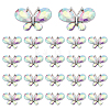 Platinum Tone Alloy Rhinestone Butterfly Cabochons DIY-FG0009-98A-1