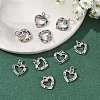 SHEGRACE Valentine's Day Brass Colorful Cubic Zirconia Charms XGRQ3P059-570P-4
