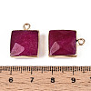 Dyed Natural White Jade Faceted Pendants G-T139-95H-3