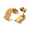 Vacuum Plating 304 Stainless Steel Stud Earrings EJEW-Z040-31G-2