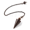 Brass Dowsing Pendulum Big Pointed Cone Pendants KK-H491-04-2