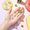 10Pcs 10 Colors Glass Enamel Beads LAMP-CJ0002-48-4