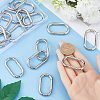 24Pcs Zinc Alloy Spring Gate Rings PALLOY-SC0004-22-3
