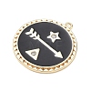 Brass with Crystal Rhinestone Pendants RB-CBAFF5B-27G-2