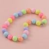 Solid Chunky Bubblegum Acrylic Ball Beaded Kid Necklaces NJEW-JN01393-01-2