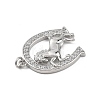 Brass Micro Pave Clear Cubic Zirconia Pendants KK-B177-05D-P-2