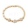 Brass Micro Pave Cubic Zirconia Chain Bracelets KK-R217-40G-4