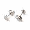 304 Stainless Steel Star Stud Earrings for Women EJEW-C004-02P-2