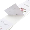 50Pcs Rectangle with Flower Thank You Paper Self-Adhesive Stickers AJEW-S084-01D-3