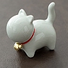 Ceramic Cat Figurines with Bell PW-WG28304-05-1