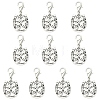 10Pcs Tibetan Style Alloy Pendant Decorations HJEW-YW00304-1