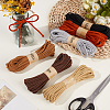6 Bunldes 6 Colors Braided Polycotton Round Twine OCOR-CY0004-24B-4