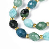 Natural Ruby in Zoisite & Flower Amazonite & Green Aventurine & Apatite Beads Strands G-N358-04A-06-4