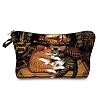 Asleep Cat Print Linen Cosmetic Zipper Pouches PW-WG7274F-04-1