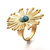 Synthetic Turquoise Finger Rings RJEW-G339-03G-01-2