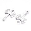Alloy Double Axe Connector Charms X1-PALLOY-N176-125P-2