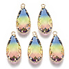 K9 Glass Imitation Tourmaline Pendants X-GLAA-Q069-03F-1