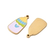 304 Stainless Steel Enamel Pendants X1-STAS-G360-04G-03-2