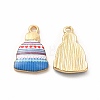 Winter Theme Printed Alloy Pendants PALLOY-H127-03G-02-1