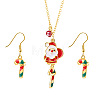 Christmas Alloy Enamel Pendant Necklaces & Dangle Earrings FS-WG15A06-02-1