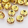 Brass Rhinestone Spacer Beads RB-A014-Z5mm-25G-NF-1