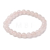 Natural Pink Mangano Calcite Beads Stretch Bracelet for Women BJEW-JB06715-1