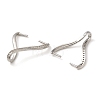 Rhodium Plated 925 Sterling Silver Micro Pave Clear Cubic Zirconia Ice Pick Pinch Bails X-STER-NH0001-52P-2