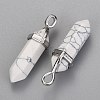 Synthetic Howlite Pointed Pendants G-F295-03C-2