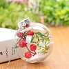 Transparent Plastic Fillable Ball Pendants Decorations XMAS-PW0002-02B-07-1