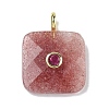 Natural Mixed Gemstone Faceted Pendants G-C274-03-G-2