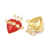Brass Pave Clear Cubic Zirconia Connector Charms CU-CBA3D67-03G-01-2