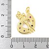 Rack Plating Brass Pave Colorful Cubic Zirconia Pendants KK-Z048-05G-3