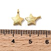 925 Sterling Silver Textured Star Charms STER-K188-09A-G-3