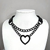 Punk-style Imitation Leather Chocker Necklaces NJEW-CL0001-29-4