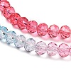 Transparent Painted Glass Beads Strands DGLA-A034-T8mm-A11-4