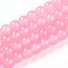 Baking Paint Imitation Jade Glass Round Bead Strands X-DGLA-Q021-6mm-03-1