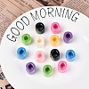 UV Plating Opaque Acrylic European Beads OACR-M027-03O-1
