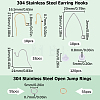 108Pcs 6 Style 304 Stainless Steel Earring Hooks DIY-SC0021-76-2
