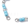 Synthetic Turquoise Chips & Handmade Seed Beads Bracelet Making AJEW-MZ00001-04-2