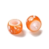 Spray Painted ABS Plastic European Beads KY-G033-01A-09-2